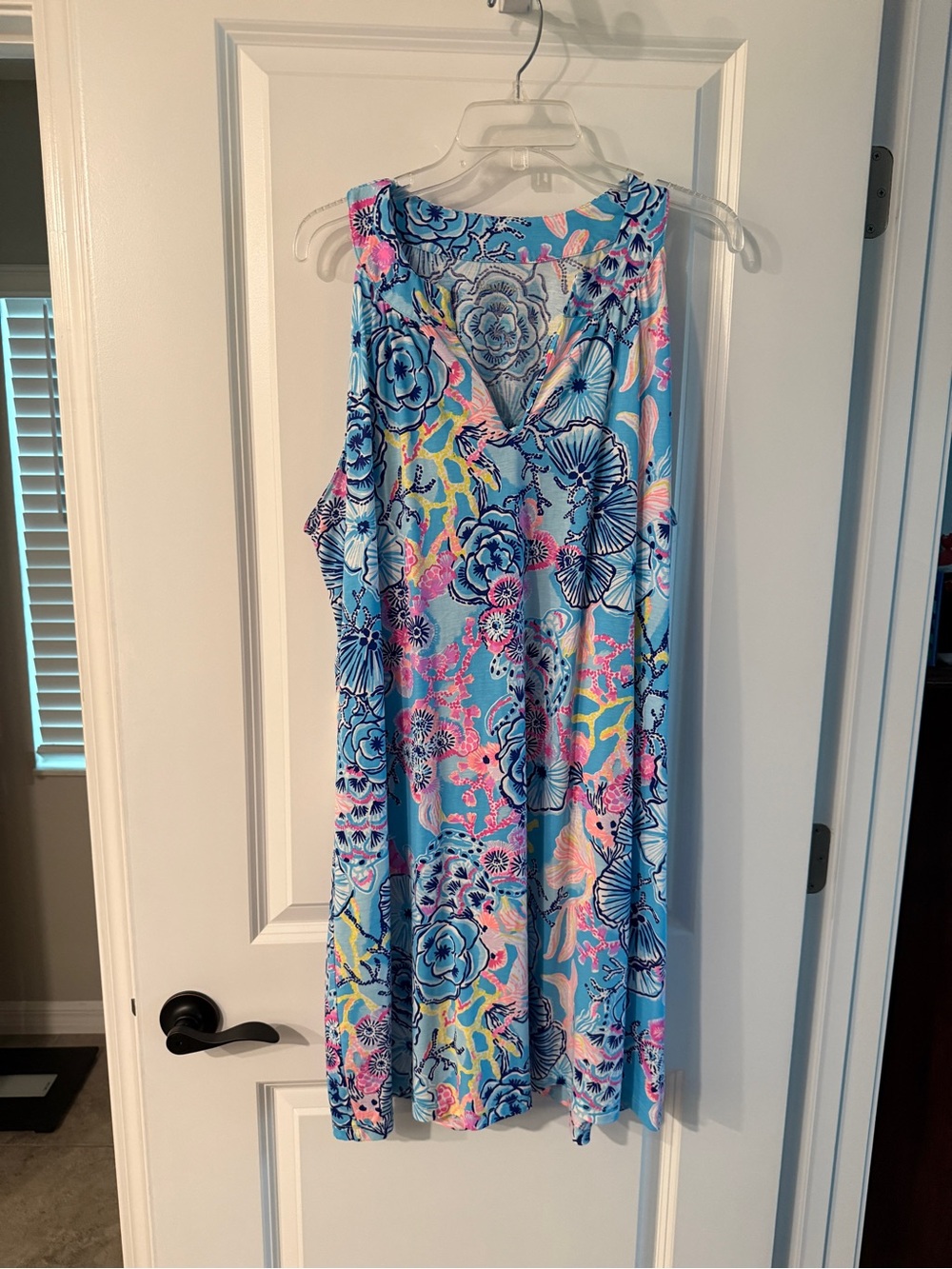 Lilly Pulitzer Sleeveless Floral Midi Dress in Blue, Pink and Yellow